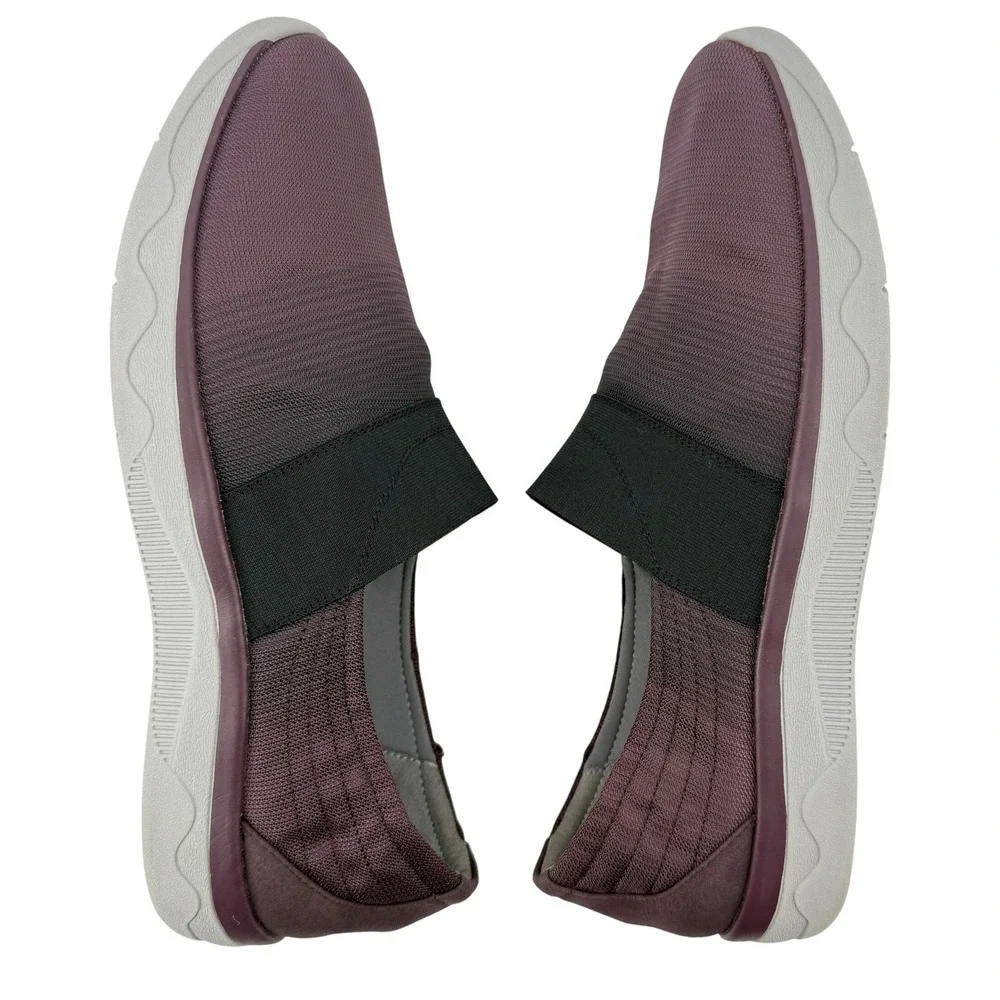 Clarks Cloudsteppers McKella‎ Brynn Slip On Casual Shoes Purple Women 11.5 WIDE